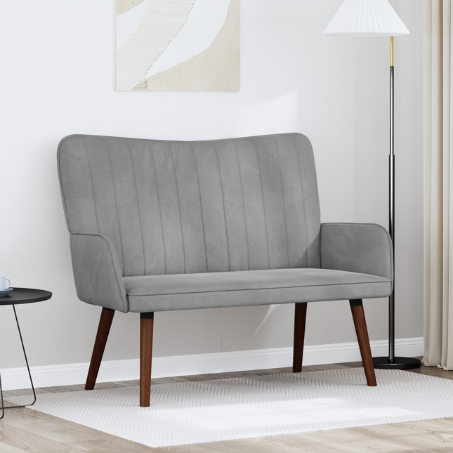 2-sits soffa Ljusgrå 115 x 61 x 87 cm Sammet