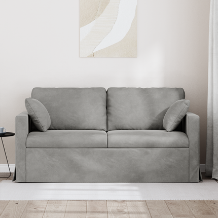 Soffa Ljusgrå 158 x 78 x 80 cm Sammet
