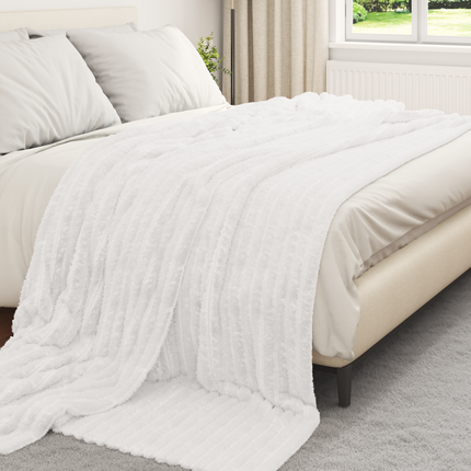 Filtar 6 st Vit 240 x 220 cm 8.76 Fleece