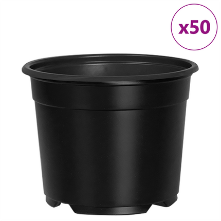 Rund Blomkruka 50 st Svart Ø 10 x 8 cm Plast