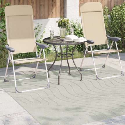 Områdesmattor Fyrkantig PALMERAS Grön 120 x 120 cm Polyester
