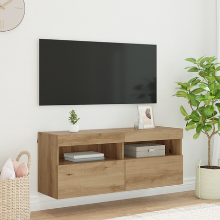 TV Vägghylla 100 x 30 x 40 cm Artisan Ek Konstruerat trä