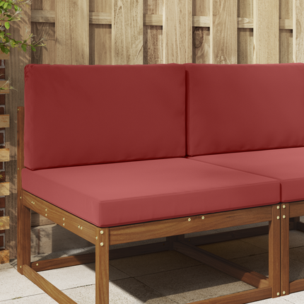 Utomhus Soffa Kudde Polyester Vinröd 80 x 80 x 8 cm