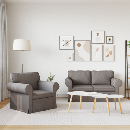 Soffset 2 st Taupe tyg