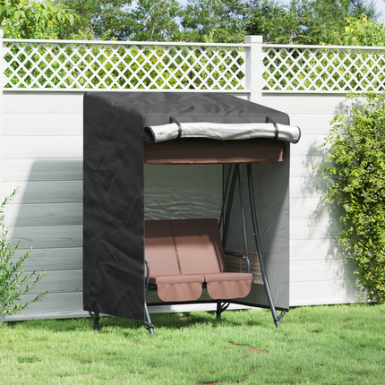 Skydd för utomhusgunga Svart 120 x 90 x 155 cm 600D Oxford Tyg