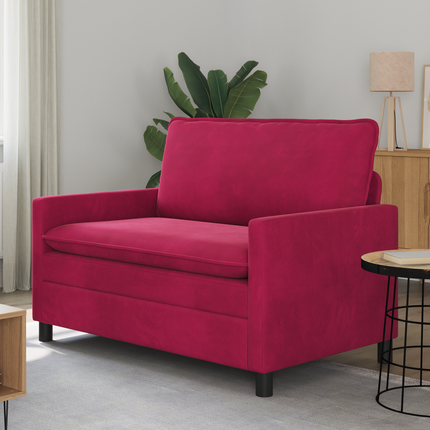 Soffa Vinröd 126 x 81 x 87,5 cm Sammet