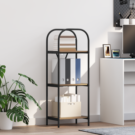 Hyllsystem 3 nivåer 40 x 30 x 109 cm Konstruerat trä Artisan Ek