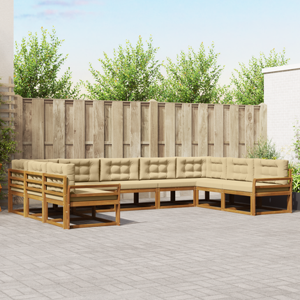 Utomhussoffset 9 st Naturlig och Beige