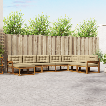 Utomhussoffset 8 st Naturlig och Beige