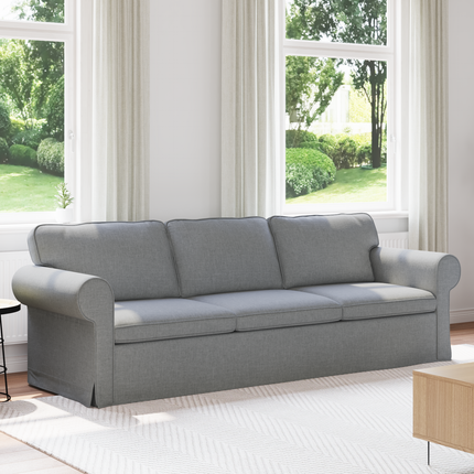 Soffa Ljusgrå 245 x 82 x 80 cm tyg