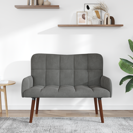 2-sits soffa Mörkgrå 115 x 61 x 87 cm Sammet