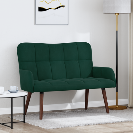 2-sits soffa Mörkgrön 115 x 61 x 87 cm Sammet
