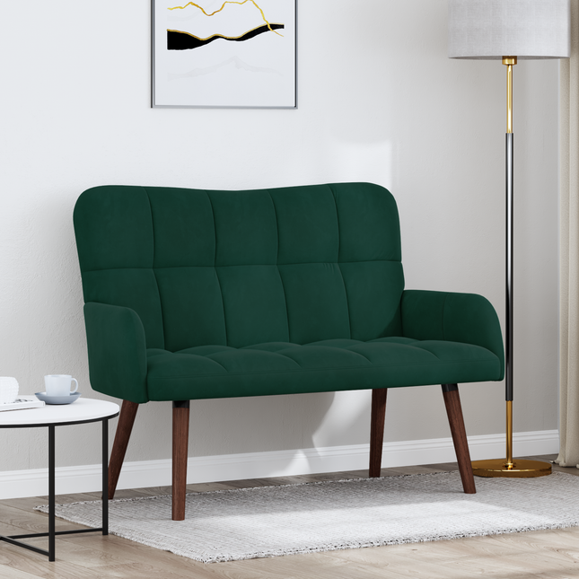 2-sits soffa Mörkgrön 115 x 61 x 87 cm Sammet