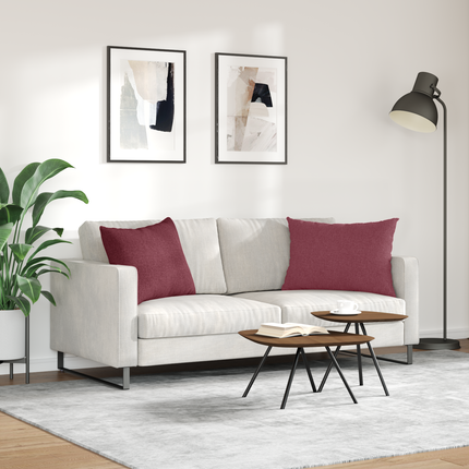 Sofakuddar 2 st tyg Vinröd 70 x 50 cm