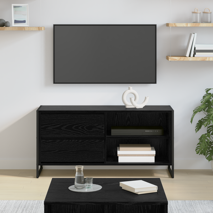 TV-skåp 100 x 36 x 49,5 cm Svart Ek Konstruerat trä