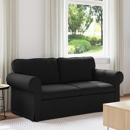 Soffa Svart 175 x 82 x 80 cm tyg