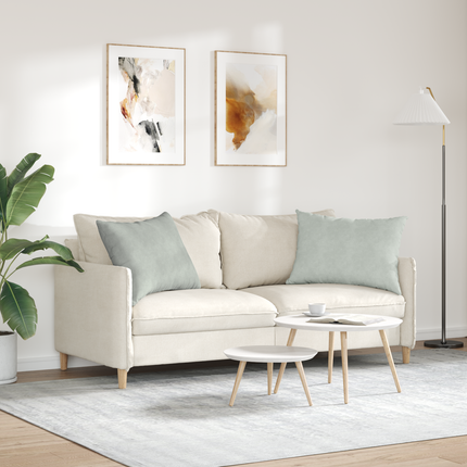 Sofakuddar 2 pcs Ljusgrå 70 x 50 cm Kordread tyg
