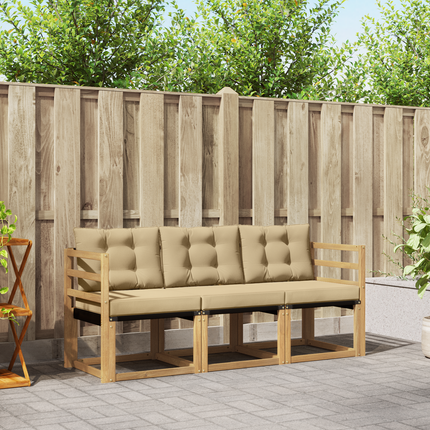 Utomhussoffset 3 st Vit och Beige