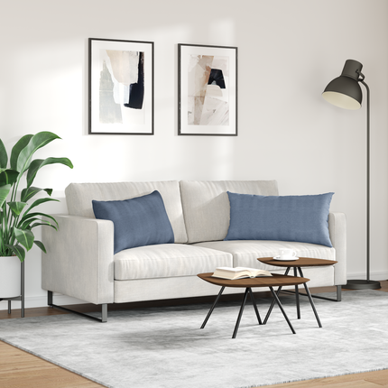 Sofakuddar 2 pcs Blå 80 x 40 cm Kordread tyg