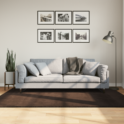 Mellanhög mjuk och tvättbar matta HUARTE Brun 200 x 140 cm