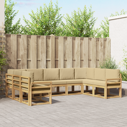 Utomhussoffset 9 st Vit och Beige