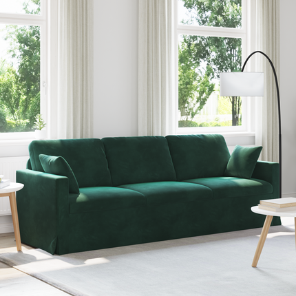 Soffa Mörkgrön 228 x 78 x 80 cm Sammet