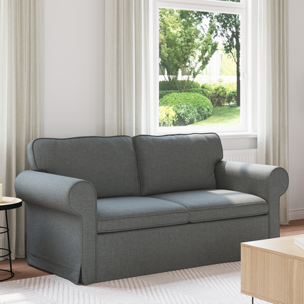 Soffa Mörkgrå 175 x 82 x 80 cm tyg