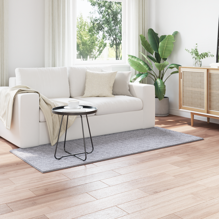 Områdesmattor Rektangulär SIROLO Grå 150 x 80 cm Polyester