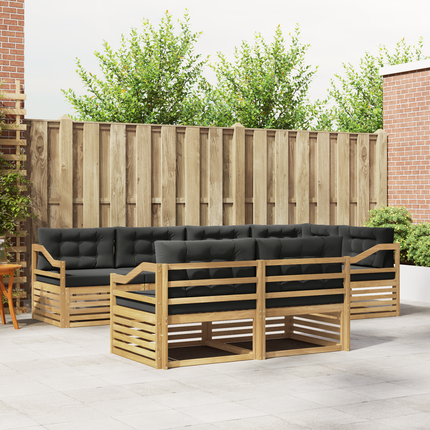 Utomhussoffset 7 st Vit och antracit Polyester