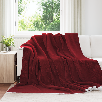 Kastfilt Bordeaux Röd 220 x 240 cm 2.67 Fleece