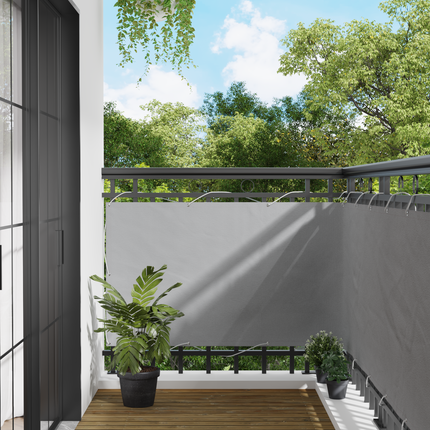 Balkong Skärm 90 x 200 cm PU-belagt oxford alu