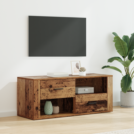 TV-skåp 100 x 35 x 40 cm Gammalt trä Konstruerat trä