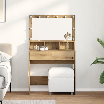 Smyckebord Artisan Ek 80 x 41 x 134,5 cm Konstruerat trä