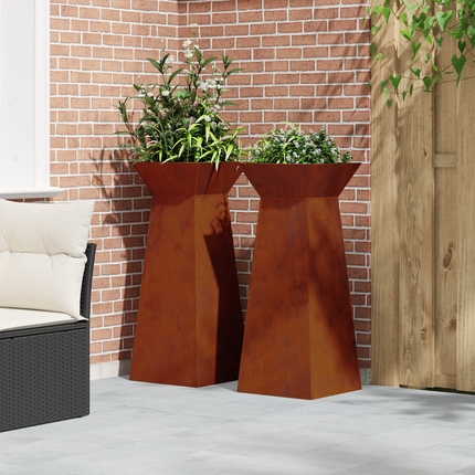 Pelarkrukor 2 st Rostig 40 x 40 x 100 cm