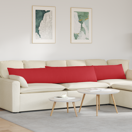 Sofakuddar 2 st tyg Röd 200 x 40 cm