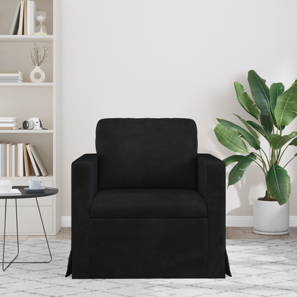 Soffa Svart 78 x 78 x 80 cm Sammet