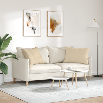 Sofakuddar 2 pcs Kräm 70 x 50 cm tyg