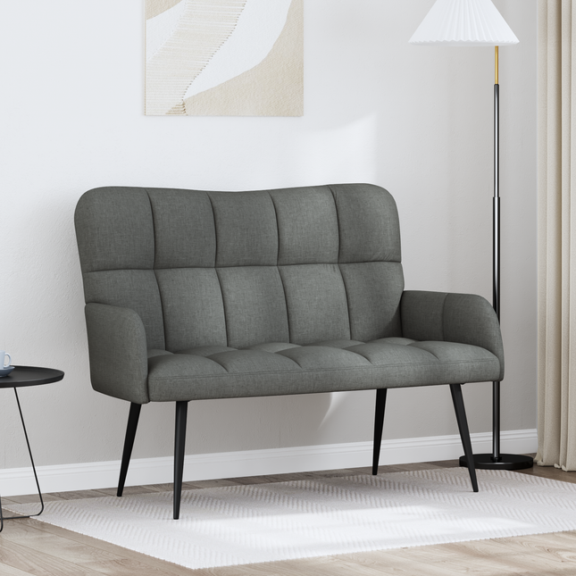 2-sits soffa Mörkgrå 115 x 61 x 87 cm Tyg