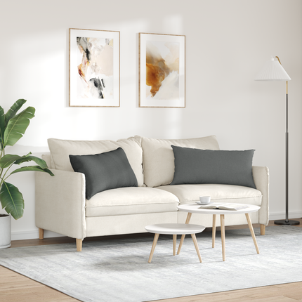 Sofakuddar 2 st tyg Mörkgrå 80 x 40 cm