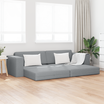 Soffsäng Ljusgrå 245 x 78 x 77 cm tyg