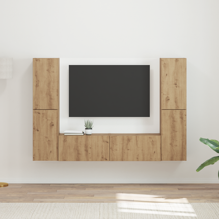 TV-bänkset 6 st Artisan Ek Konstruerat trä