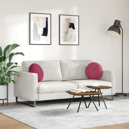 Sittkuddar 2 pcs Vinröd Ø 40 x 13 cm Sammet