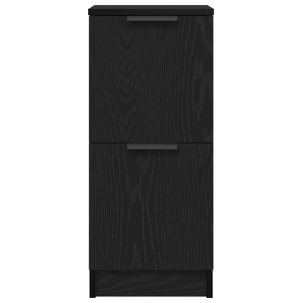 Sideboard 3 pcs Svart Ek Konstruerat trä