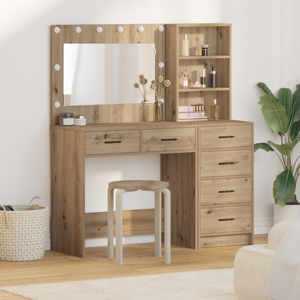 Smyckebord 2 st Brun 78.5 x 41 x 135 cm Konstruerat trä