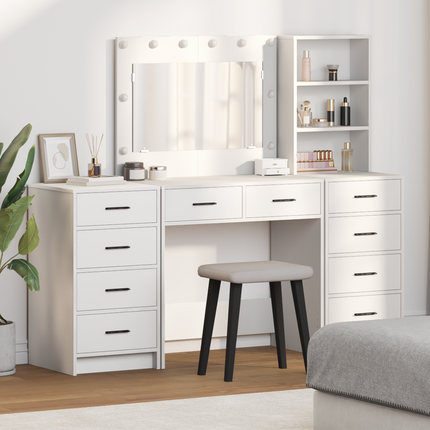 Smyckebord 3 st Vit 78,5 x 41 x 135 cm Konstruerat trä