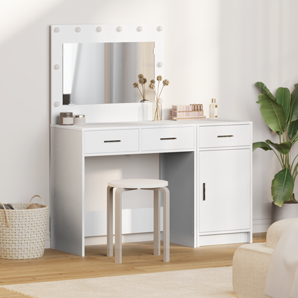 Smyckebord 2 st Vit 40 x 41 x 75 cm Konstruerat trä