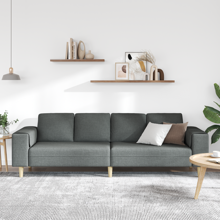 Vardagsrumsoffa Mörkgrå 250 x 77 x 76 cm Polyester