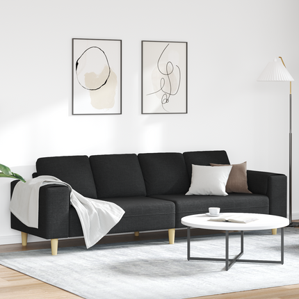 Vardagsrumsoffa Svart 250 x 77 x 76 cm Polyester