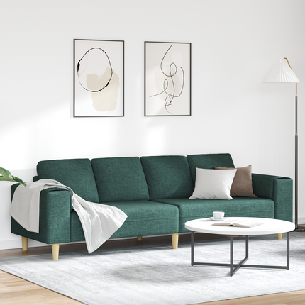 Vardagsrumsoffa Mörkgrön 250 x 77 x 76 cm Polyester