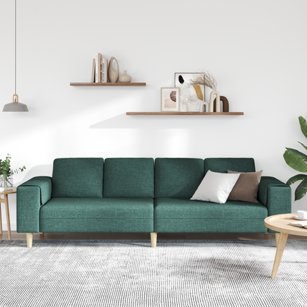 Vardagsrumsoffa Mörkgrön 250 x 77 x 76 cm Polyester